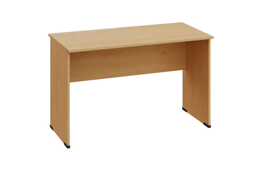 EPL 16 - 12 stůl kancelářský, dřevěná podnož, deska 18 mm, široký 1200 mm, javor horský